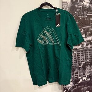 NWT Adidas Mens Tech Outline Graphic Tee Green